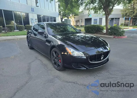 2014 Maserati Quattroporte S z USA, uszkodzony, nr VIN ZAM56RRA6E1089719